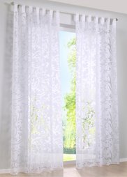 Гардина Рено (1 шт.), гофрированная тесьма (полупрозрачный/белый) Bonprix