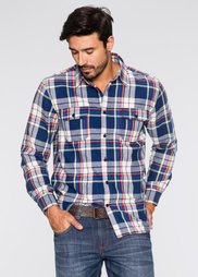 Фланелевая рубашка Regular Fit (королевский синий в клетку) Bonprix