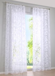 Гардина Рено (1 шт.), петли (полупрозрачный/белый) Bonprix