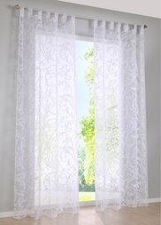 Гардина Рим (1 шт.), гофрированная тесьма (прозрачный/белый) Bonprix