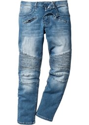 Джинсы-стретч Slim Fit Straight, длина (в дюймах) 32 (голубой выбеленный «потертый») Bonprix