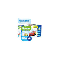 Трусики-подгузники 4 для мальчиков, 9-14 кг, Disney Box, 52*2, 104 шт., Huggies