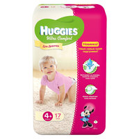 Подгузники Huggies Ultra Comfort для девочек (4+) 10-16 кг, 17 шт.