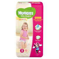 Подгузники Huggies Ultra Comfort для девочек (5) 12-22 кг, 15 шт.