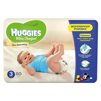 Подгузники Huggies Ultra Comfort для мальчиков Mega Pack (3) 5-9 кг, 80 шт.