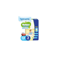 Трусики-подгузники 3 для мальчиков мега, 7-11кг, 58 шт., Huggies