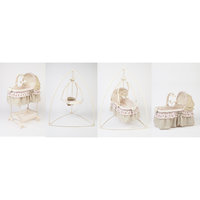 Колыбель-качалка BeeAngel, Цветы на бежевом