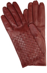 Кожаные перчатки с плетением intrecciato Bottega Veneta
