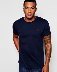 Темно-синяя футболка слим с круглым вырезом Abercrombie &amp; Fitch