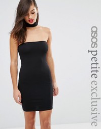 ASOS PETITE Exclusive Choker Pencil Mini Dress - Черный