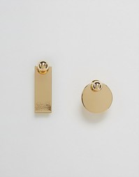 Миниатюрные серьги подвески разного дизайна ASOS - Золотой
