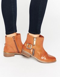 Ботинки на плоской подошве с пряжками и молниями ALDO - Рыжий