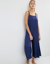 ASOS LOUNGE Satin Jumpsuit - Темно-синий