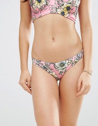 Бикини трусики-хипстеры с цветочным принтом ASOS FULLER BUST