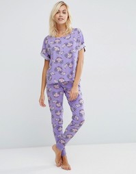 Пижамный комплект ASOS Unicorn Carriage - Мульти