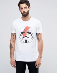 Футболка с принтом ASOS Star Wars Bowie - Белый