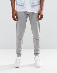 ASOS Skinny Joggers With Zips In Grey - Серый