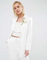 Жаккардовый блейзер ASOS BRIDAL - Белый