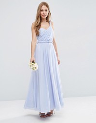 Платье макси ASOS WEDDING - Голубой лед