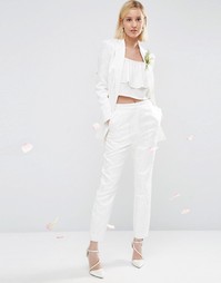 Жаккардовые брюки ASOS BRIDAL - Белый