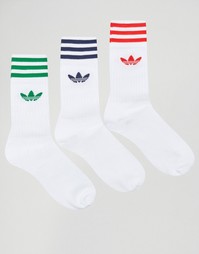 3 пары белых носков adidas Originals AY8707 - Белый