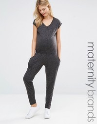 Трикотажный комбинезон для беременных Mamalicious Nursing - Серый Mama.Licious