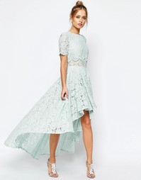 Кружевное платье миди для выпускного ASOS SALON - Мятный