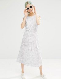 Платье-футболка с принтом Monki - Белый