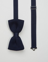 Вязаный галстук-бабочка Noose &amp; Monkey - Темно-синий