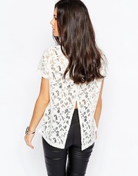 Кружевной топ с открытой спинкой Vila - Чистый