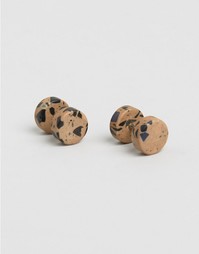 Серьги с эффектом полудрагоценного камня ASOS - Белый