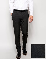 ASOS Skinny Smart Trousers in Charcoal - Угольный