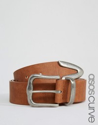 Ремень для джинсов с наконечником ASOS CURVE - Рыжий
