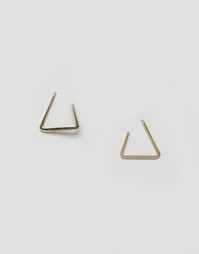 Миниатюрные серьги в форме треугольников ASOS - Золотой