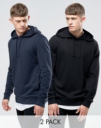2 худи (черное/темно-синее) ASOS - СКИДКА 15%