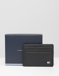 Черная кожаная визитница Tommy Hilfiger Eton - Черный