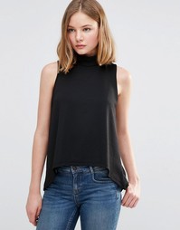 Топ с высоким воротом Vero Moda Malicia - Черный