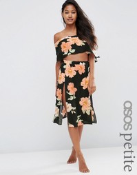 Пляжная юбка миди ASOS PETITE - Принт с цветами