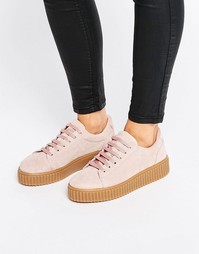 Замшевые криперы ASOS DEALE - Бледно-розовый