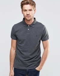 Jack Wills Polo Shirt With Pheasant Logo In Grey - Угольный