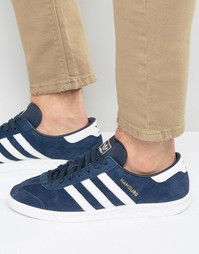Темно-синие кроссовки adidas Originals Hamburg S74838 - Темно-синий