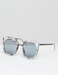 Большие круглые солнцезащитные очки в стиле преппи с металлической отд Asos