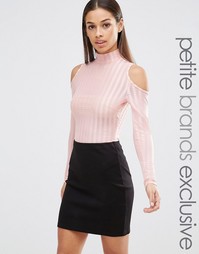 Боди-рубашка с открытыми плечами Naanaa Petite - Blush