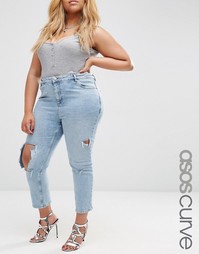 Светлые джинсы ASOS CURVE Thea - Светло-голубой