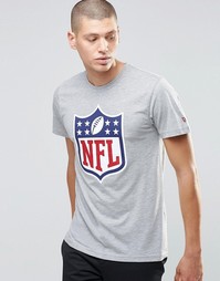 Футболка с принтом щита и надписью NFL New Era - Серый