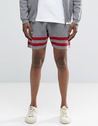 ASOS Knitted Shorts with Stripes - Серый