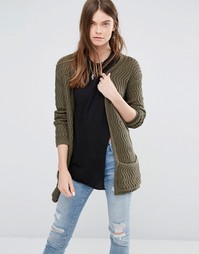 Blend She Zassy Cardigan - Цвет виноградного листа