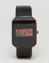 Квадратные цифровые часы ASOS - Черный