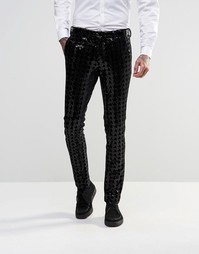 Супероблегающие брюки с пайетками ASOS - Черный