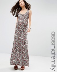 Платье макси для беременных с перекрестом сзади ASOS Maternity
